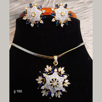 Jain Jewellers Ad Stone Pendant Set - 11061665