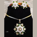 Jain Jewellers Ad Stone Pendant Set - 11061665