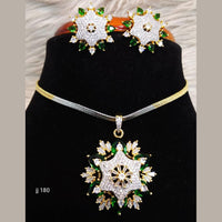 Jain Jewellers Ad Stone Pendant Set - 11061665