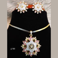 Jain Jewellers Ad Stone Pendant Set - 11061665