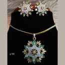Jain Jewellers Ad Stone Pendant Set - 11061665