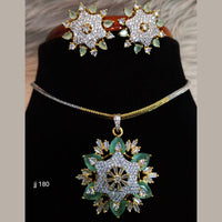 Jain Jewellers Ad Stone Pendant Set - 11061665