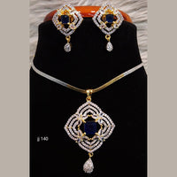 Jain Jewellers Ad Stone Pendant Set - 11061666