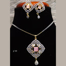Jain Jewellers Ad Stone Pendant Set - 11061666