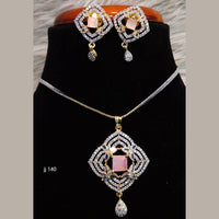 Jain Jewellers Ad Stone Pendant Set - 11061666