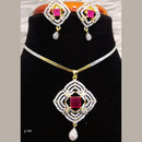 Jain Jewellers Ad Stone Pendant Set - 11061666