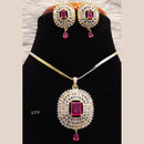 Jain Jewellers Ad Stone Pendant Set - 11061668