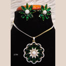 Jain Jewellers Ad Stone Pendant Set - 11061669