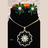 Jain Jewellers Ad Stone Pendant Set - 11061669