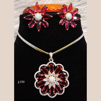 Jain Jewellers Ad Stone Pendant Set - 11061669