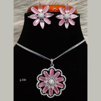 Jain Jewellers Ad Stone Pendant Set - 11061670