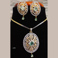 Jain Jewellers Ad Stone Pendant Set - 11061684