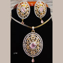Jain Jewellers Ad Stone Pendant Set - 11061684