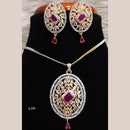 Jain Jewellers Ad Stone Pendant Set - 11061684