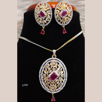 Jain Jewellers Ad Stone Pendant Set - 11061684