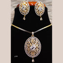 Jain Jewellers Ad Stone Pendant Set - 11061684