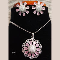 Jain Jewellers Ad Stone Pendant Set - 11061685