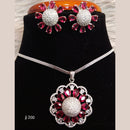 Jain Jewellers Ad Stone Pendant Set - 11061685