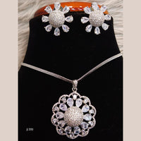 Jain Jewellers Ad Stone Pendant Set - 11061685