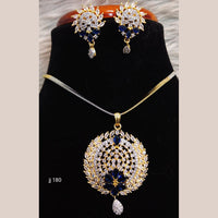 Jain Jewellers Ad Stone Pendant Set - 11061686