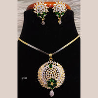 Jain Jewellers Ad Stone Pendant Set - 11061686