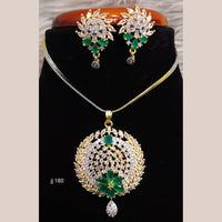 Jain Jewellers Ad Stone Pendant Set - 11061686