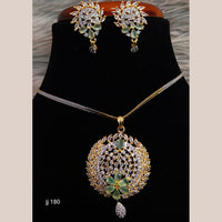 Jain Jewellers Ad Stone Pendant Set - 11061686