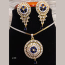 Jain Jewellers Ad Stone Pendant Set - 11061688