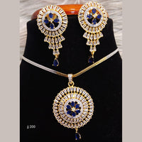 Jain Jewellers Ad Stone Pendant Set - 11061688