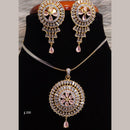 Jain Jewellers Ad Stone Pendant Set - 11061688