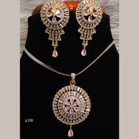 Jain Jewellers Ad Stone Pendant Set - 11061688