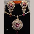 Jain Jewellers Ad Stone Pendant Set - 11061688