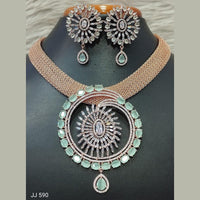 Jain Jewellers American Diamond Necklace Set - 11061689
