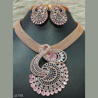 Jain Jewellers American Diamond Necklace Set - 11061693