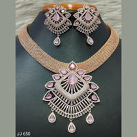 Jain Jewellers American Diamond Necklace Set - 11061696