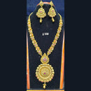 Jain Jewellers Gold Plated Pota Stone Long Haram Necklace Set - 11061716