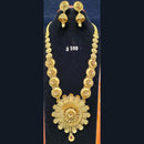 Jain Jewellers Gold Plated Pota Stone Long Haram Necklace Set - 11061720