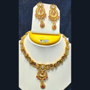 Jain Jewellers Gold Plated Pota Stone Necklace Set