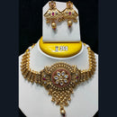 Jain Jewellers Gold Plated Pota Stone Necklace Set