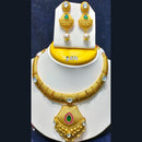 Jain Jewellers Gold Plated Pota Stone Necklace Set