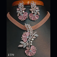 Jain Jewellers American Diamond Necklace Set - 11061736