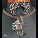 Jain Jewellers American Diamond Necklace Set - 11061737