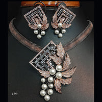 Jain Jewellers American Diamond Necklace Set - 11061741