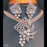 Jain Jewellers American Diamond Necklace Set - 11061742