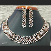 Jain Jewellers American Diamond Necklace Set - 11061756