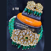 Jain Jewellers Gold Plated Crystal Stone Necklace Set