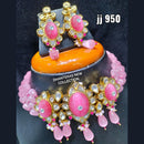 Jain Jewellers Gold Plated Crystal Stone Necklace Set