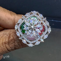 Jain Jewellers American Diamond Stone Adjustable Ring  - 11061805