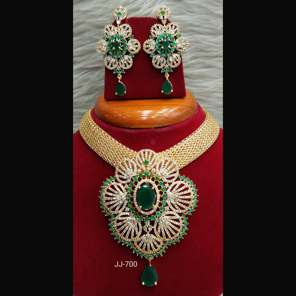 Jain Jewellers American Diamond Jewellery Necklace Set