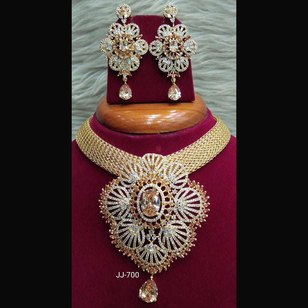 Jain Jewellers American Diamond Jewellery Necklace Set